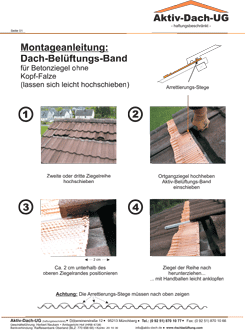 Aktiv-Dach: Dach Belüftungsband für Betonziegel